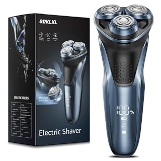 Rechargeable Electric Razor for Men: IPX7 Waterproof Shaver - 1.5H Fast Charge, 4D Flex Precision Blades with Pop-Up Trimmer - Gentle on Sensitive Skin, Travel-Friendly - Amazon product rated Grade B