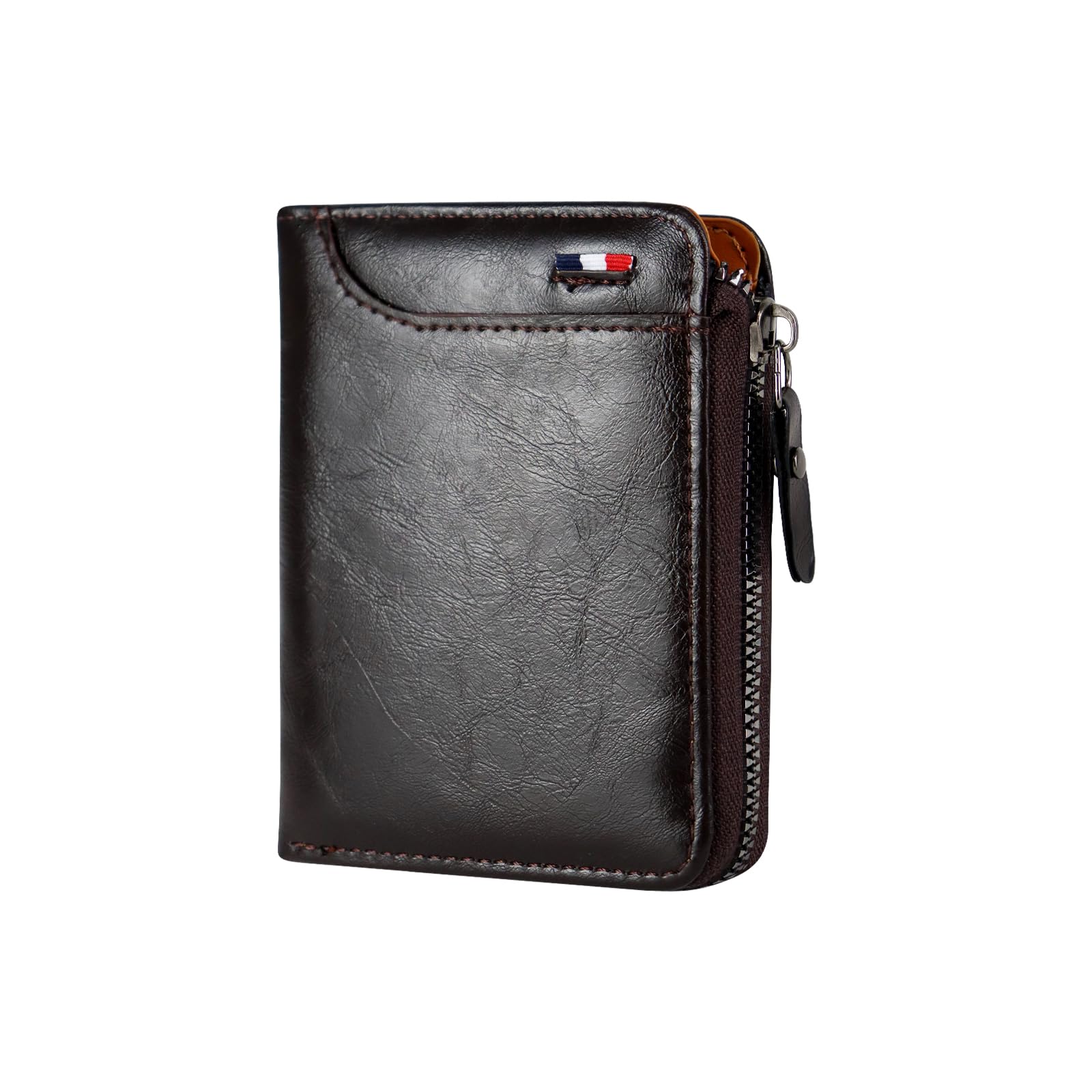 Wishlotus Wallet for Mens, PU Leather Multi-Card Mens Wallet, Slim Men's Wallet for Men Boyfriend Father, Slim Wallets for Men on Festival Gift Business Activities (Brown)