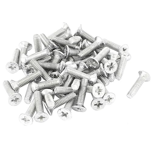 IIVVERR 100 tornillos Pozidriv de 0.146 in de ancho M4 x 0.630 in (100 unidades de 0.146 in de ancho Pozidriv Tornillos Sujetadores Perno M4 x 0.630