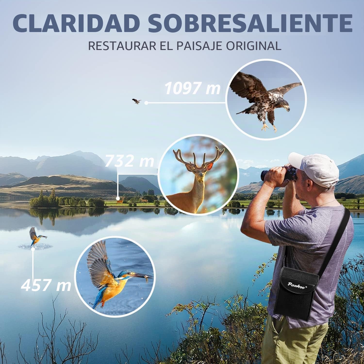 Telescopio monocular de 12 x 60 pulgadas de alta potencia con trípode adaptador de teléfono inteligente y bolsa portátil, monoculares de visión más grandes para adultos con prisma BAK4 y lente FMC,