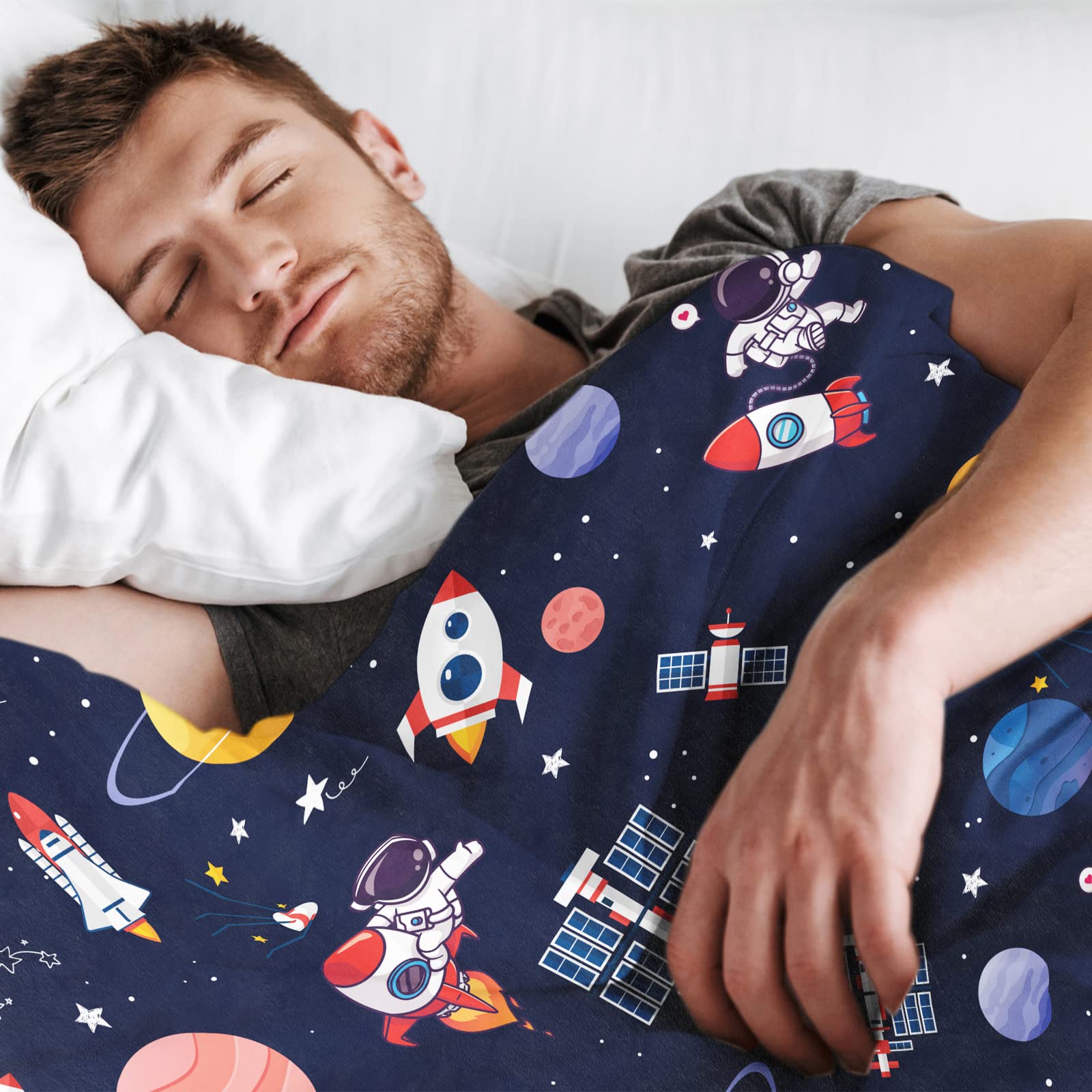 Raketen-Kuschelkissen Aus Plüsch – 50 Cm, Weiches Weltraumkissen Für Kinderzimmer, Jungen & Mädchen