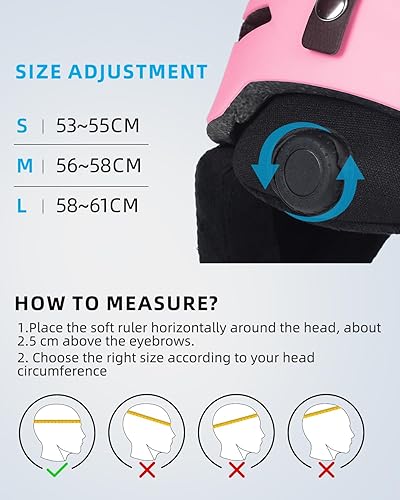 Miniatura 6 de Casco de esquí universal para hombre y mujer, casco de deportes de nieve con rejillas de ventilación, carcasa de policarbonato EPS Core para esquí,