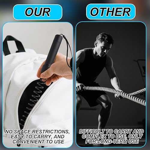 Miniatura 4 de 2pcs Cordless Battle Rope for Home Gym, Portable Ropeless Jump Weighted Exercise Crossrope Workout Flow Cross Cord Equipment for Training Strength