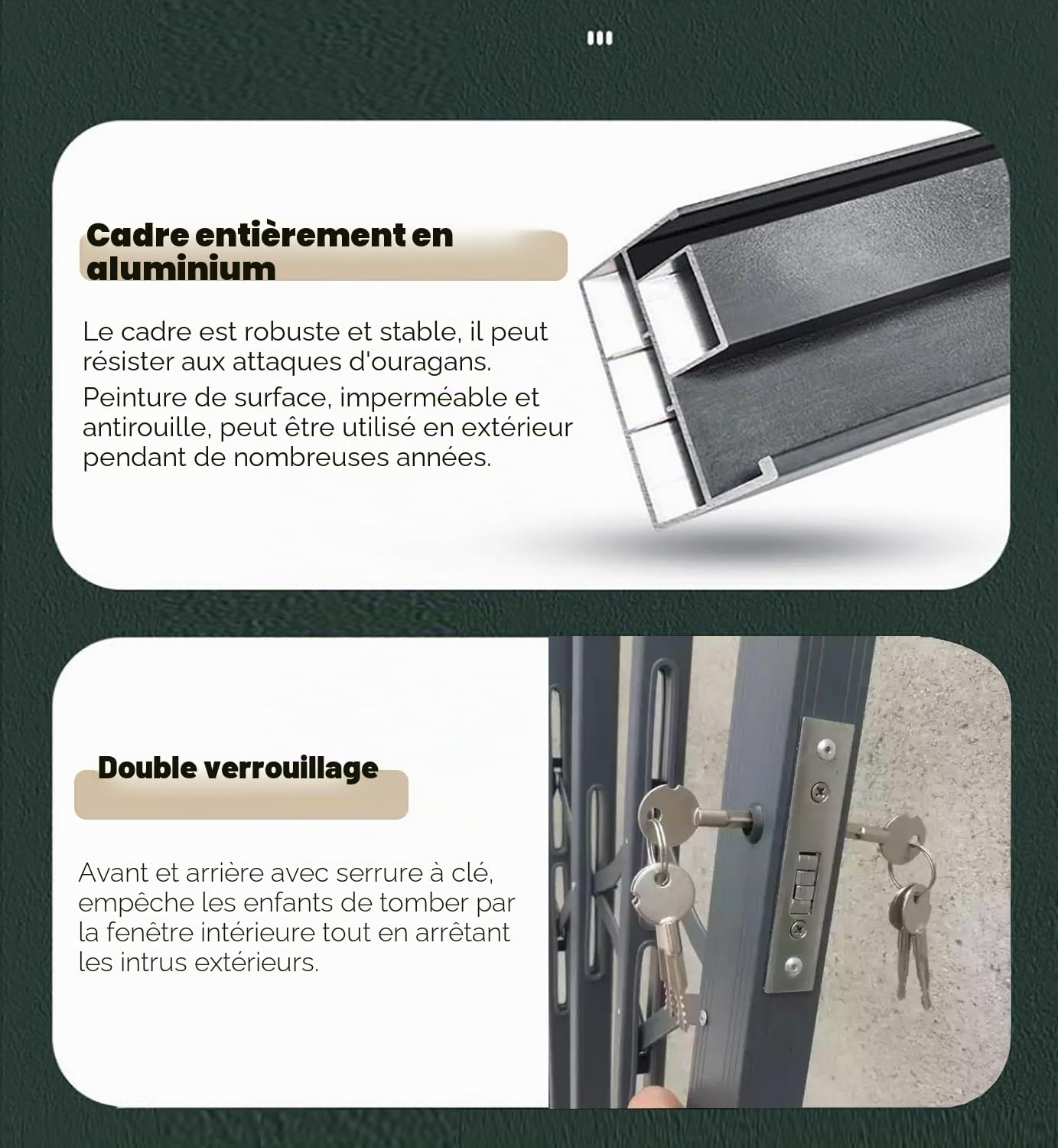 Garde Corps Fenetre Grilles Anti-effraction pour Portes-fenêtres Coulissantes en Verre et Portes D'entrée, Grille de Sécurité Extensible avec Clé, 60, 70, 80, 90, 100, 120, 200, 210, 230 cm(50x95cm/19