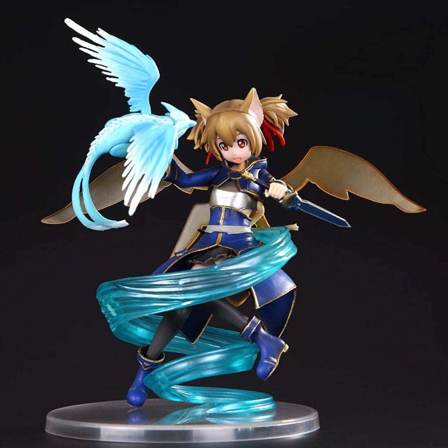 CJYVV 20CM Japanese Anime 1/8 PVC Model Doll Sword Art Online II Silica ALO Ver. Funny Knights Ayano Keiko Ornaments for Kids Adult Gift Collection Toy