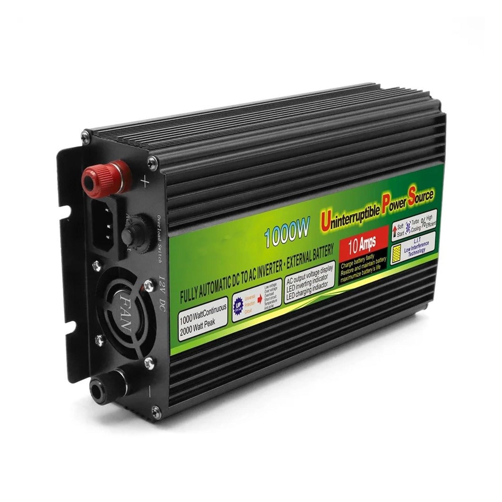 Inversor 350 W 500 W 1000 W CC 12 V CA 220 V 230 V 50 Hz/60 Hz Cargador Convertidor Inversor Carga Trifásico para Coche Inversor Potencia SAI Transformador(220-240V 50HZ,500W)