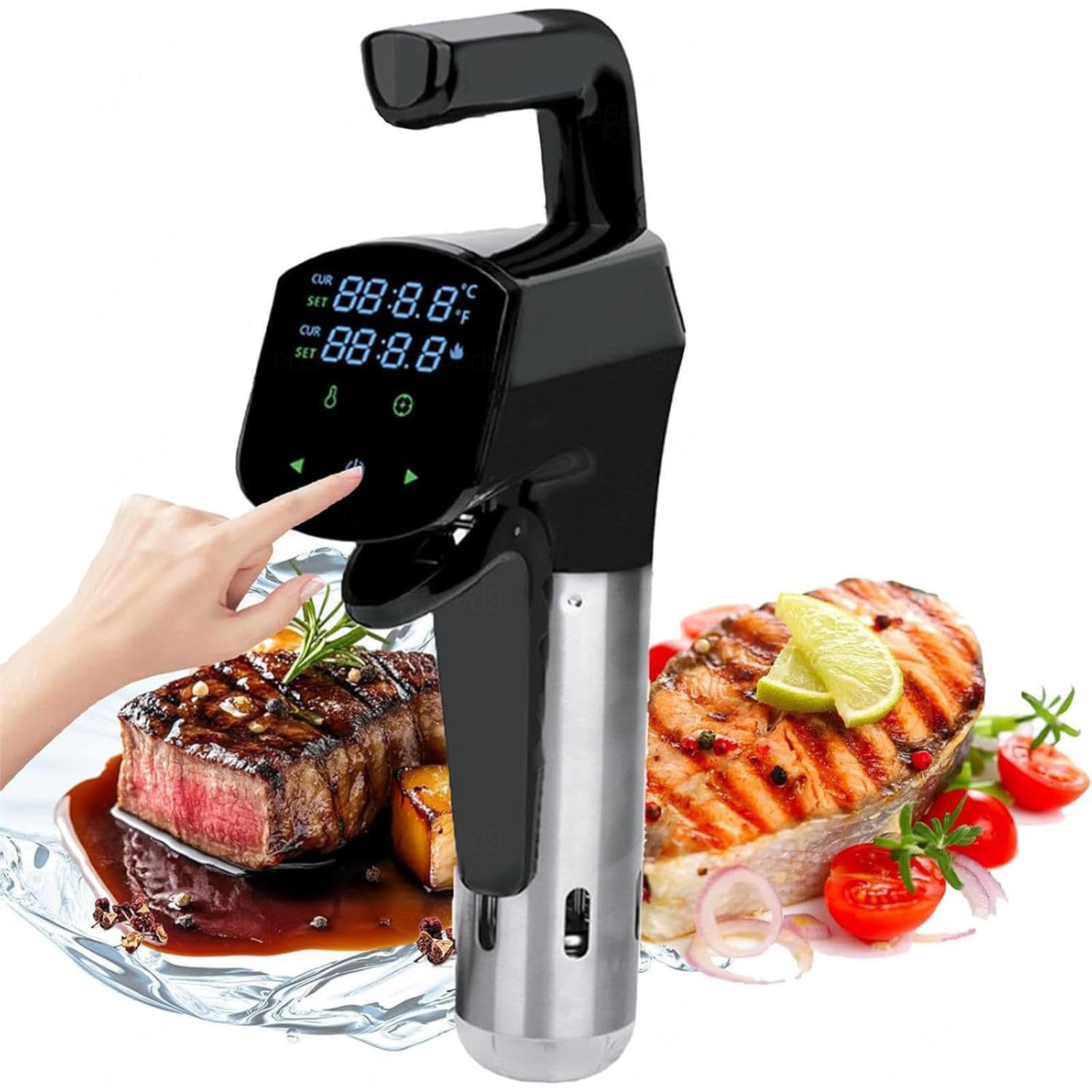 Cocedor y máquina inteligente Sous Vide - Resistente al agua IPX7 Control preciso de la temperatura (±0,1 °C), circulador térmico de inmersión con panel de control LED