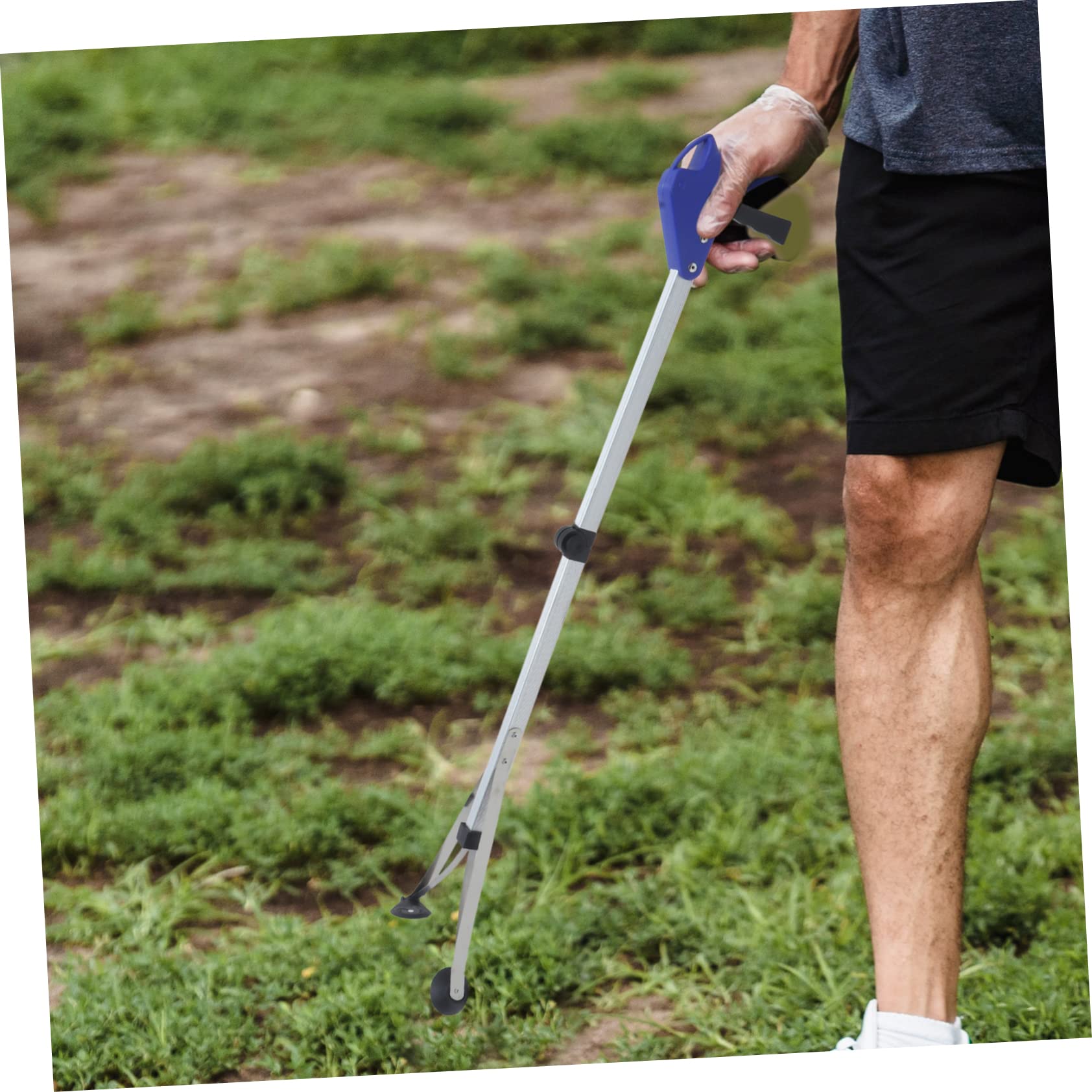 CALLARON 2pezzi Pinza Rifiuti Pieghevole in Di Alluminio Strumento Per Raccogliere Rifiuti Da Giardino Estendibile Per Evitare Di Piegarsi Adatto Per Uso Ed