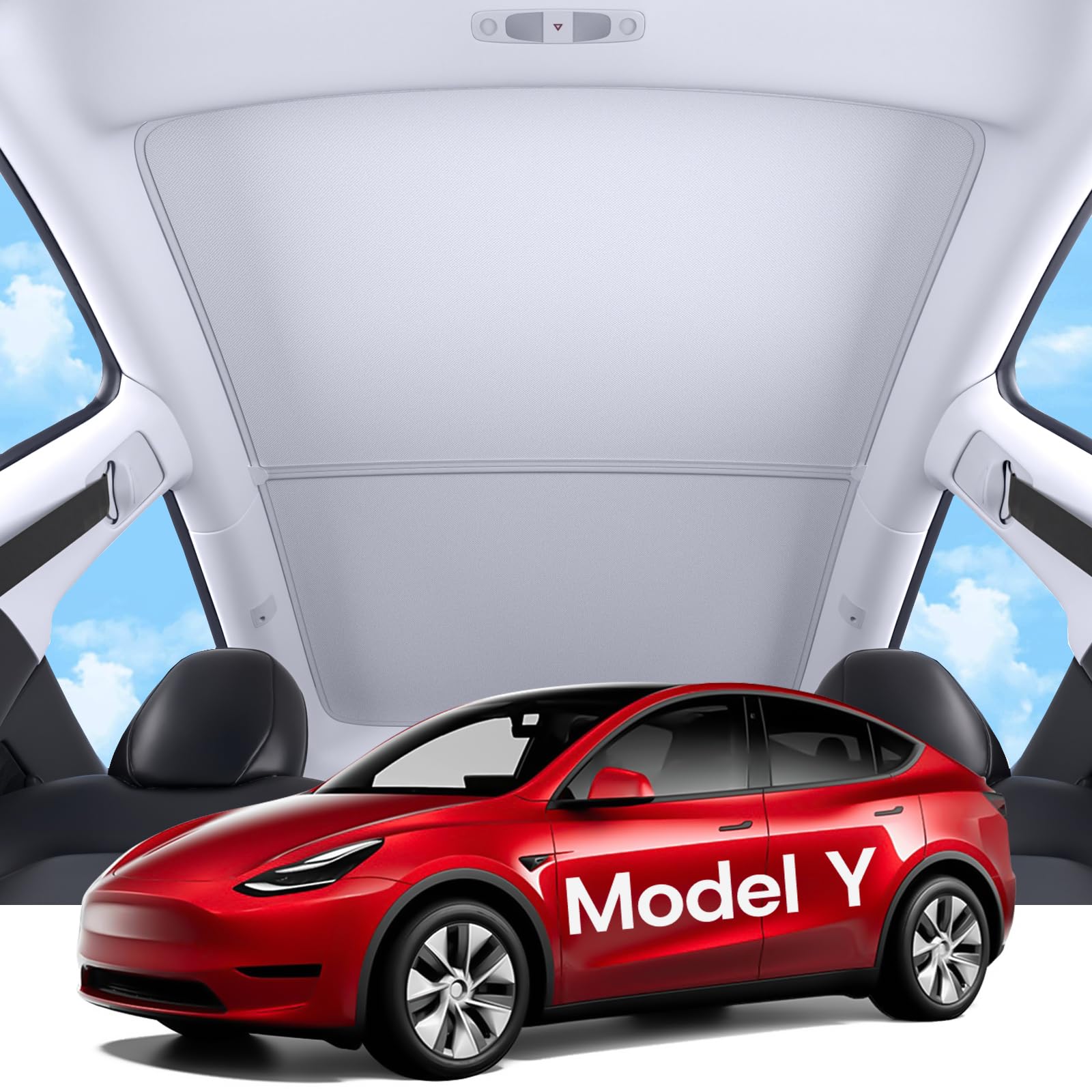 TESLA Model Y サンシェード Amazon.com: Zanch Tesla Model Y Sunshade Roof [2025 Cooling