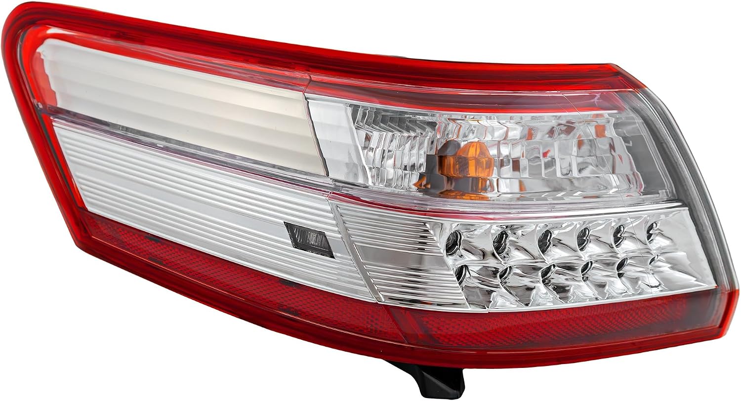 Compatible with 10-11 Camry Hybrid Taillight Taillamp Rear Outer Brake Light Tail Lamp Assembly w/Bulb Left Driver Side