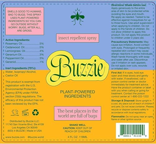 Miniatura 2 de Spray para insectos y mosquitos, libre de DEET I Kid and Family Friendly I All Natural repelente de insectos y mosquitos I Plant Based I Baby Safe I
