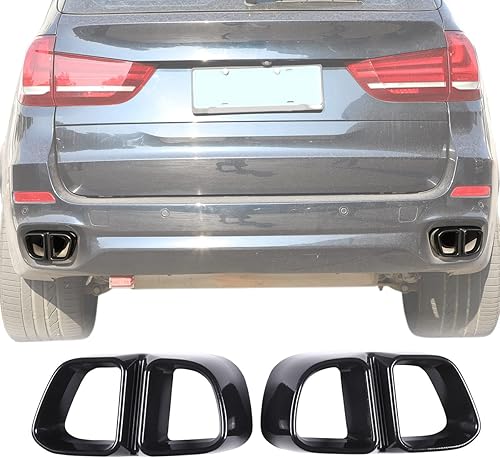 Accesorios exteriores de aleación de aluminio, silenciador de escape, cubierta para BMW X5 F15 X6 F16 2014-2019 (adecuado para versión M Sports)