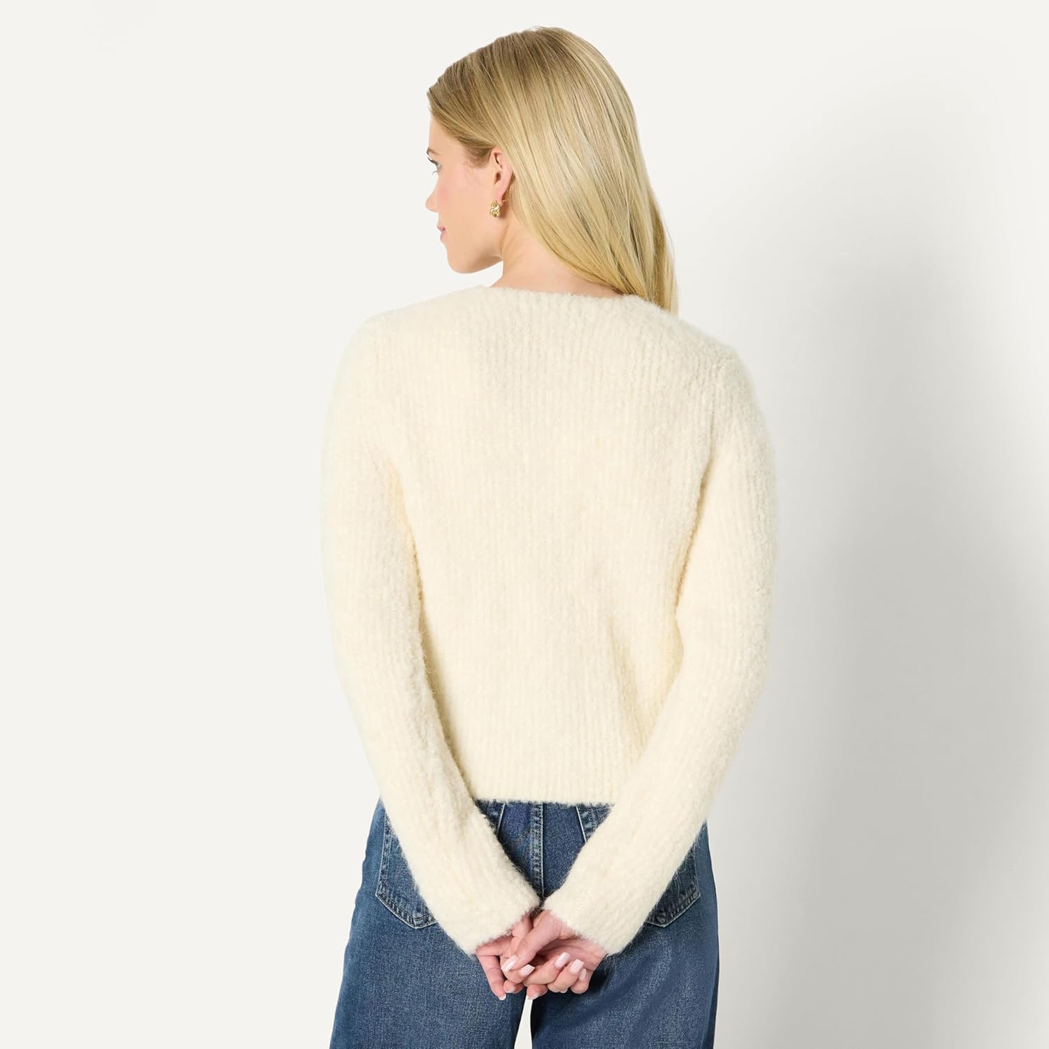 Amazon Essentials (Demi's Pick) Women's Regular-Fit Wool Blend Boucle Button-Down Jacket - Image 3