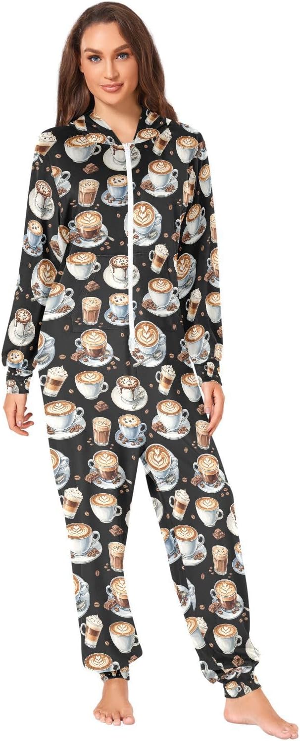 QUGRL Onesies Adult Pajamas Costume for Women Men Unisex Cosplay Sleepwear Homewear Suit Winter S-XL