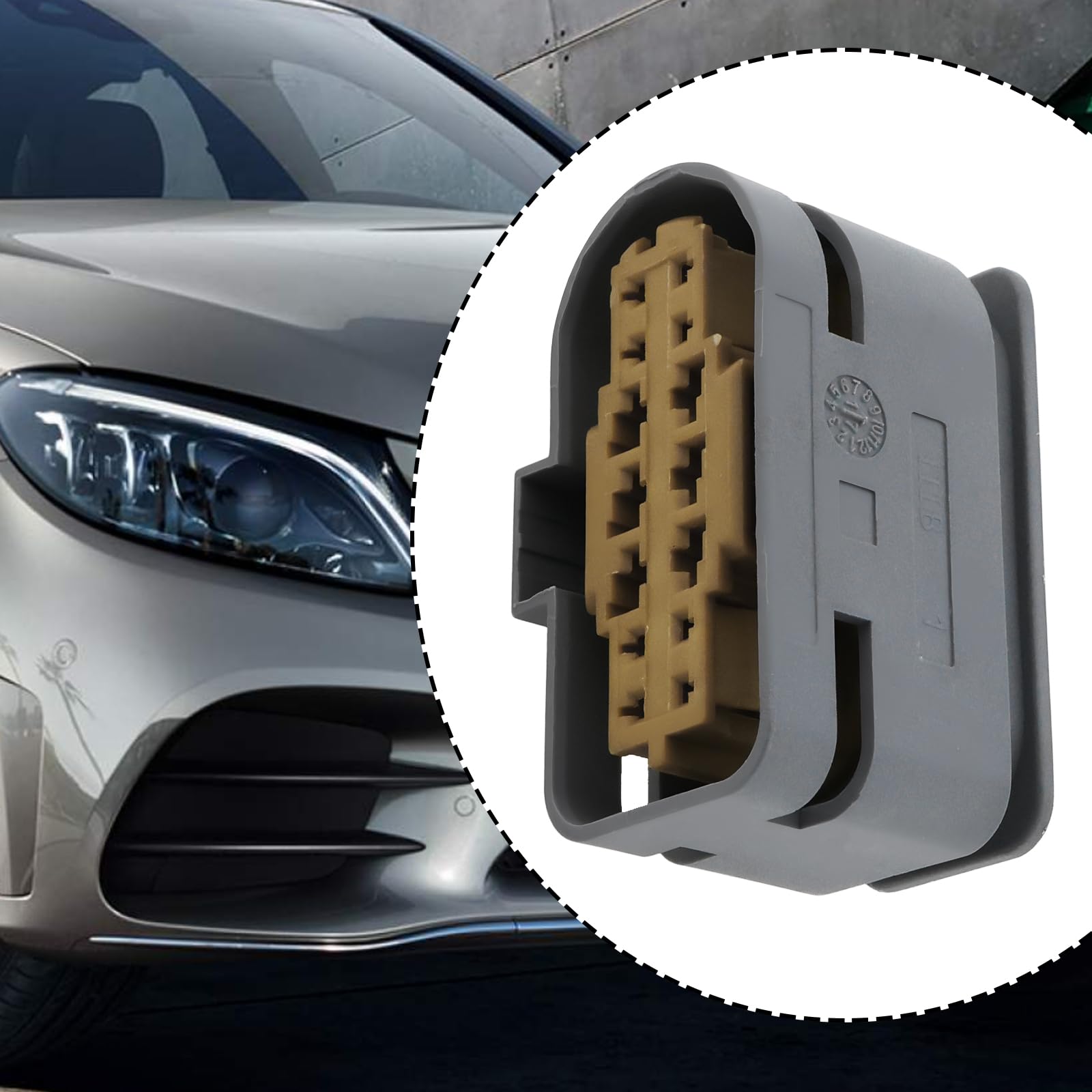 Connecteur De Phare Avant 14 Broches Pour Mercedes Classe C W205 C220 - Compatible A0525456026 - 12