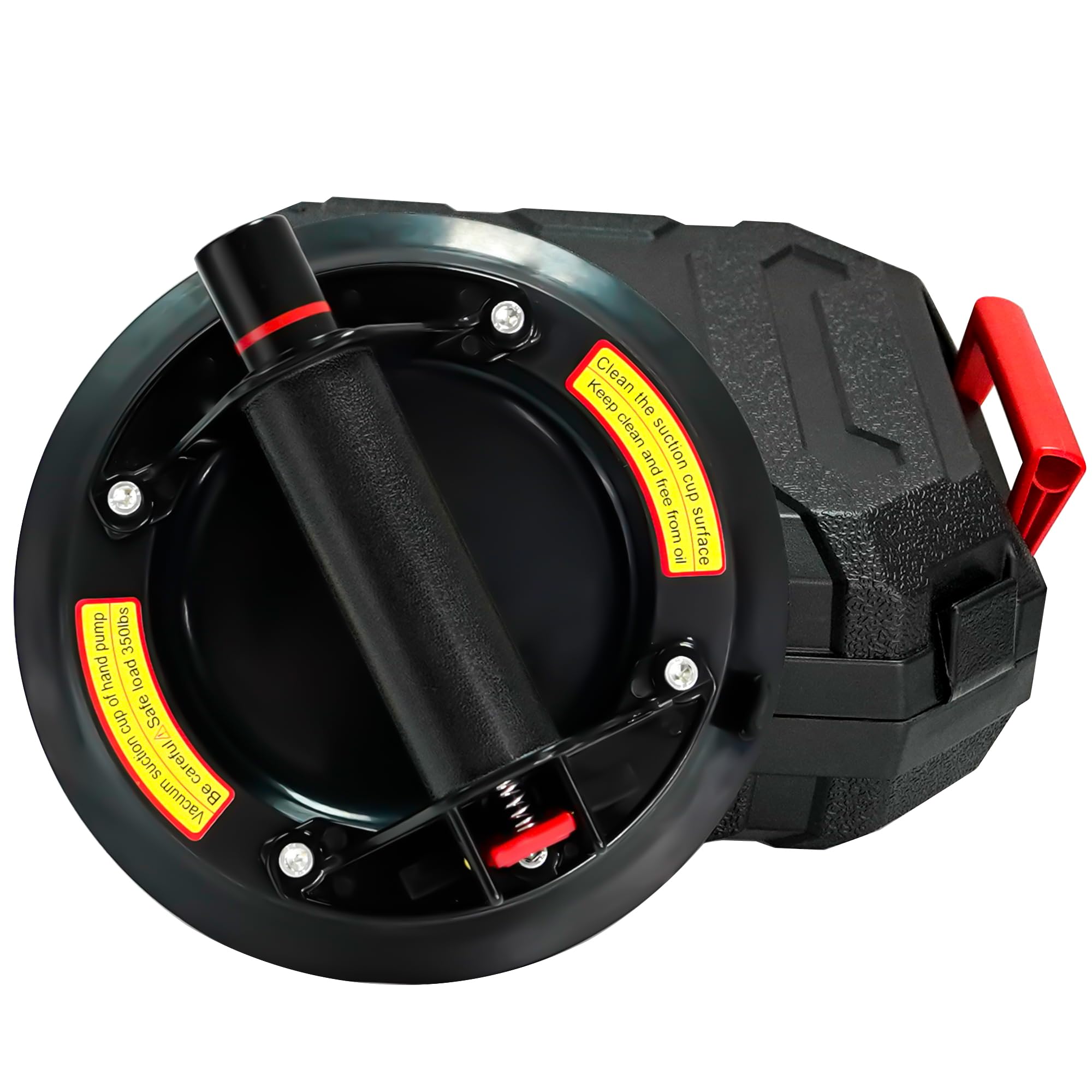 8" Heavy Duty Suction Cups, Vacuum Suction Cup to Lift Large Glass, Tile, Window, Marble, Suction Cups Lifter with Handle for Glass Lifting, 240 lbs Load Capacity, Carrying Case (1 Pack)