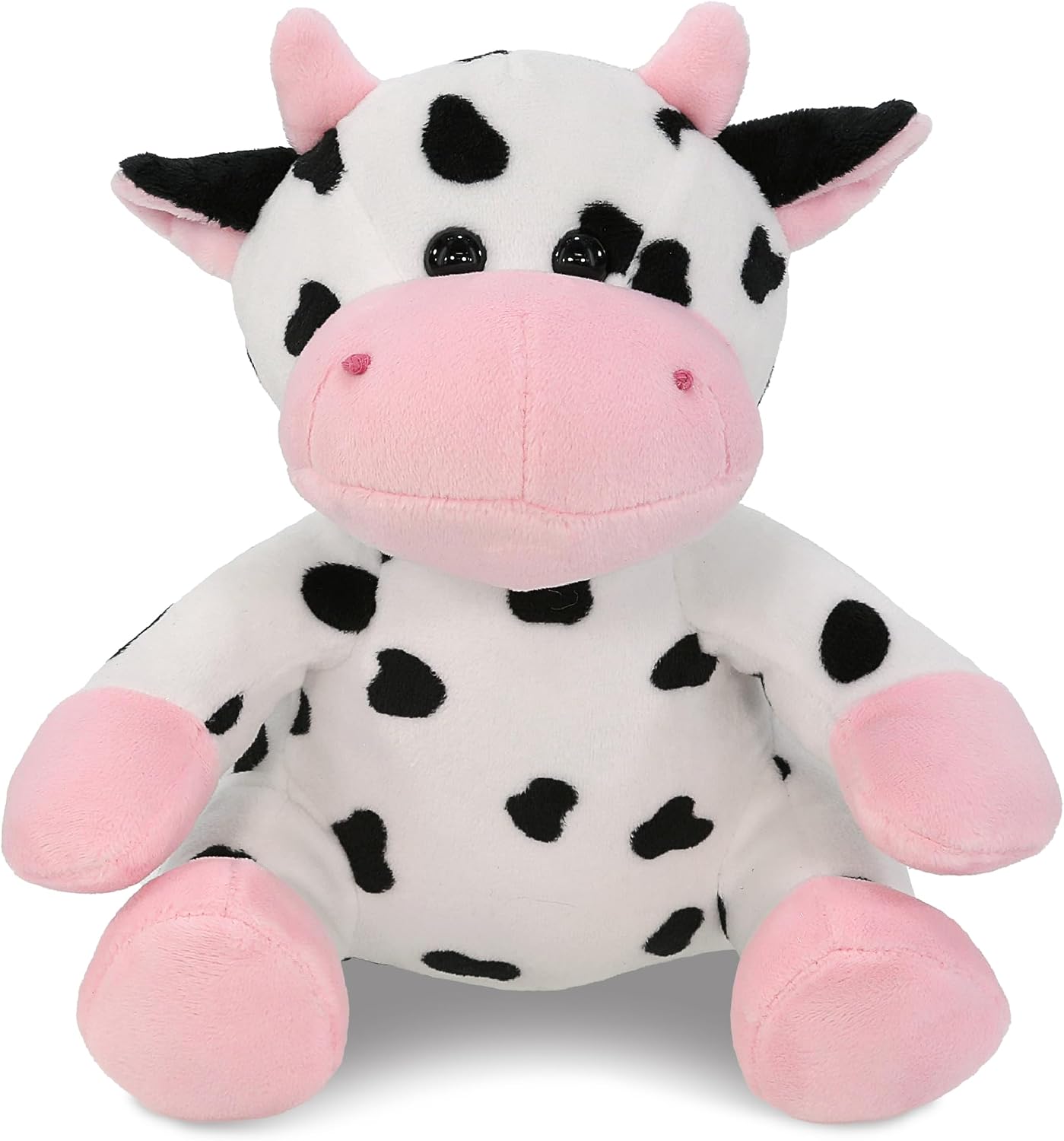 DolliBu Cow Plush - Super Soft Stuffed Animal Cow, Cute Realistic Stuffed Animal Toy for Boys and Girls, Adorable Plush Toy Gift for Baby, Kids, and Adults - 8 Inches