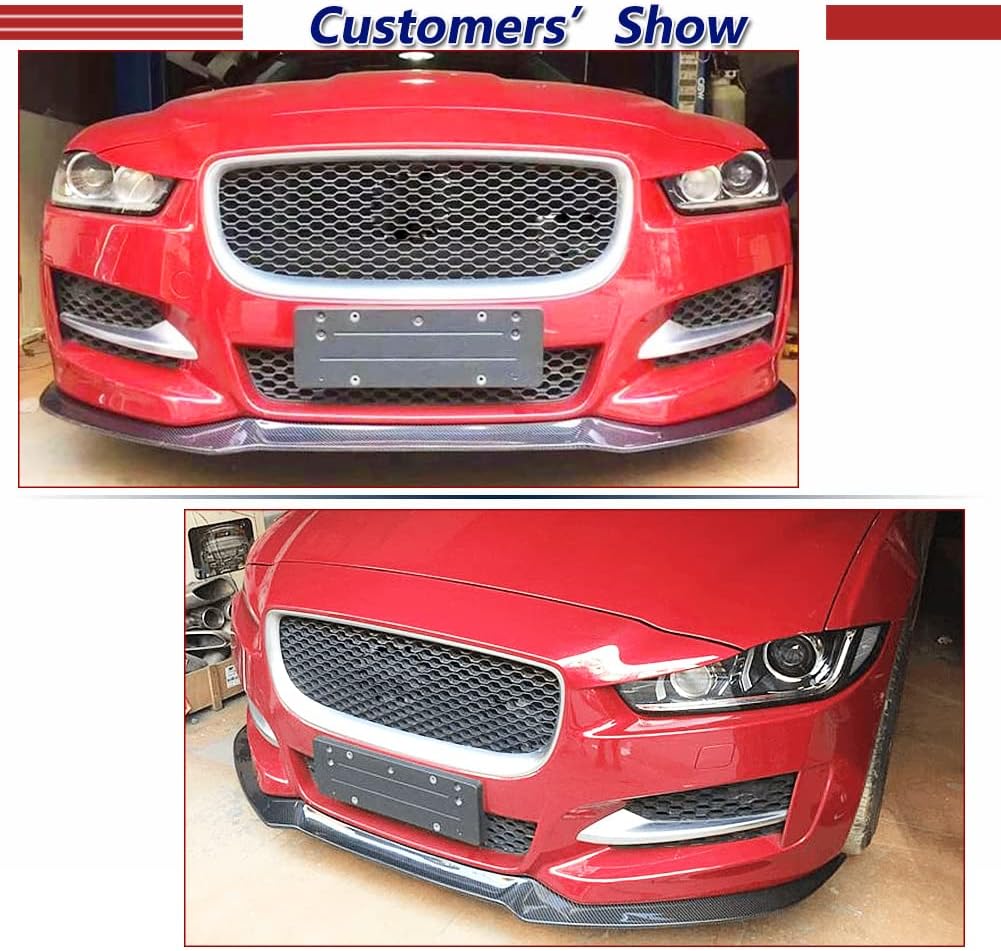 Carbon Fiber Front Lip for Jaguar XE Sedan 2016-2019 Font Bumper Chin Spoiler Lip Splitter Factory Outlet