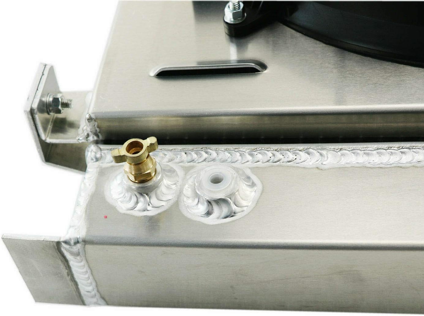 ALLOYWORKS 3 ROW ALUMINUM RADIATOR + Shroud Fan Fit for 1928-1932 Ford Chopped Hot Rod Chevy V8 HIGH BOY