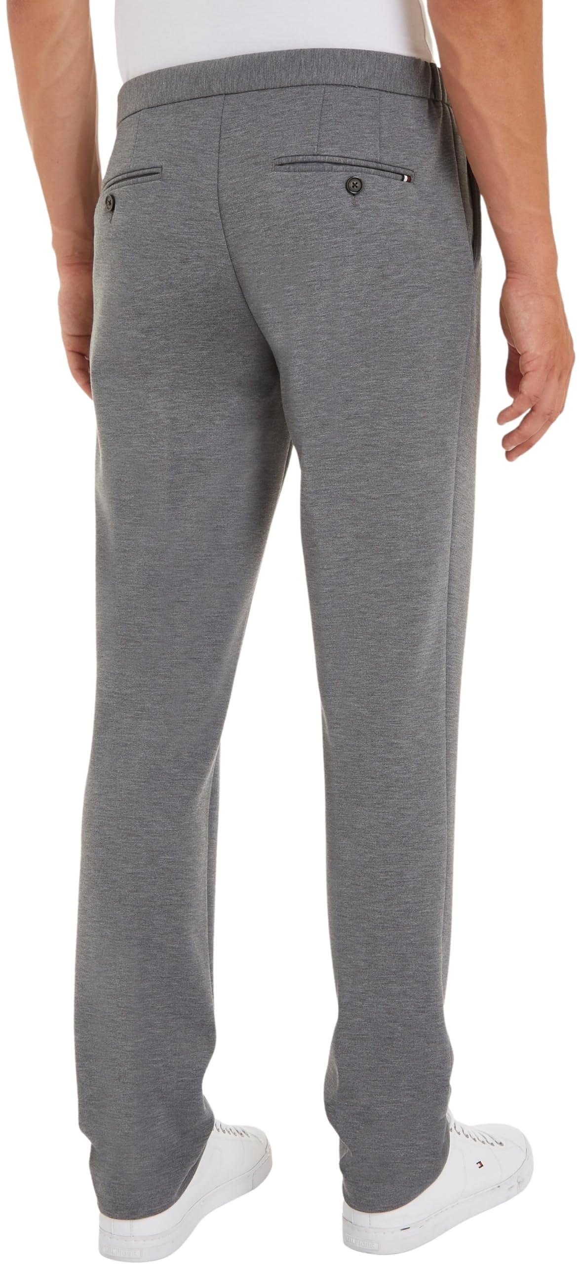 Tommy Hilfiger Herren Stoffhose Denton Straight Fit, Grau (Light Grey Heather), 34W/32L – Ansicht 2