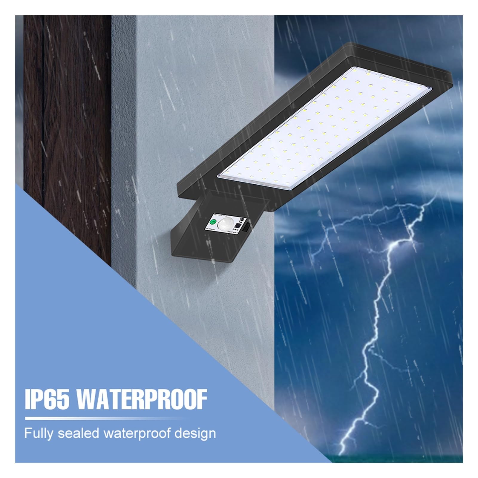 Lámparas solares LED para Exteriores, lámpara de jardín con Sensor de Movimiento, Foco Impermeable, Apliques de Pared, Bombilla LED con luz integrada (Color: 50W Cálido Mejorado)