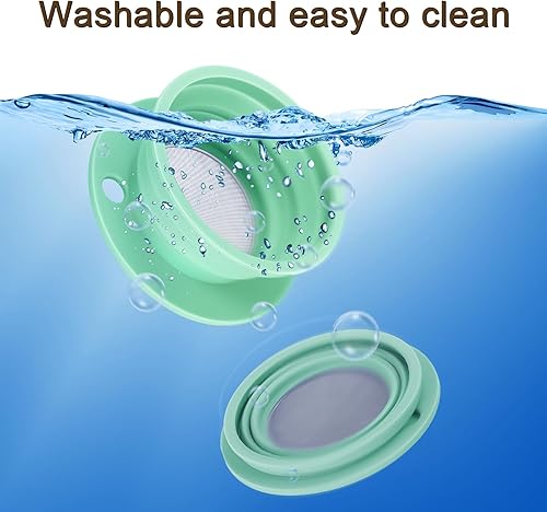 Miniatura 7 de Cafetera plegable de viaje para acampar, sin papel, gotero plegable de silicona para verter sobre café con filtro de café de metal, colador de café