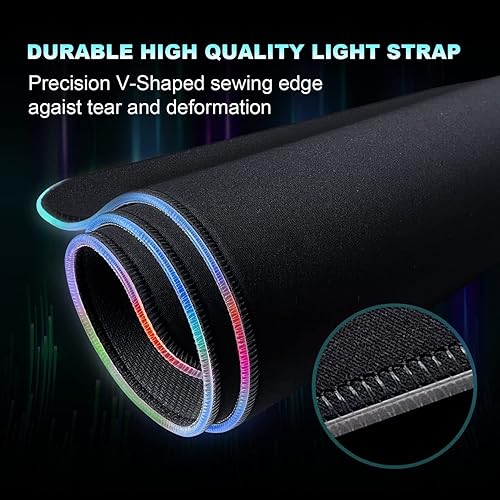 Miniatura 6 de Alfombrilla de mouse para juegos de anime dibujos animados Gato RGB alfombrilla de mouse LED para jugador accesorios kawaii protector de escritorio