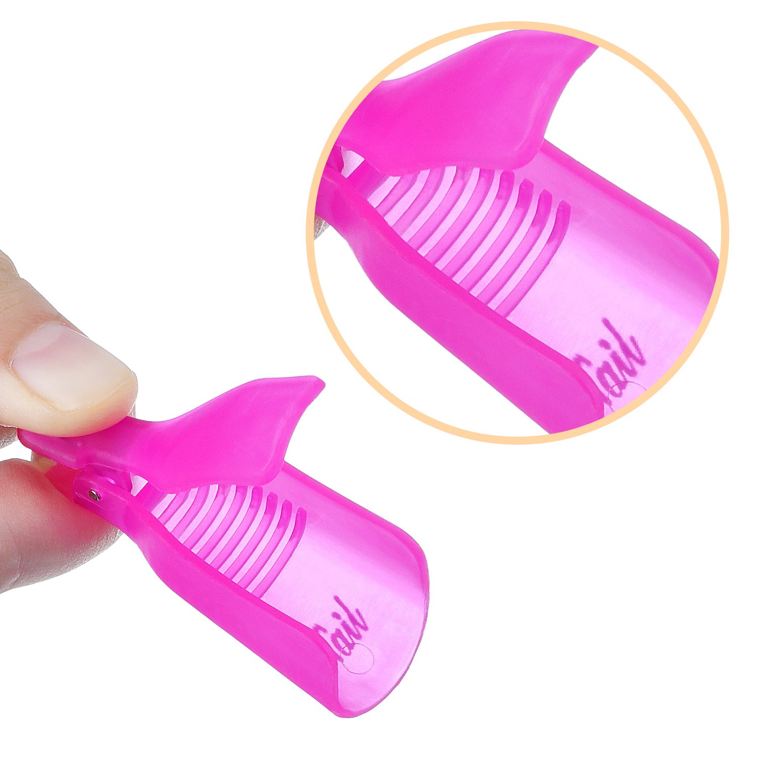 eBoot Nail Cap Clips UV Gel Polish Remover Wrap 10 Pack with 420 Pack Nail Wipe Cotton Pads (Rose Red)