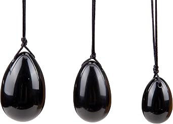 Yoni Yumurta Obsidyen Ta  Kegel Egzersiz 3l  Set Masaj Aleti