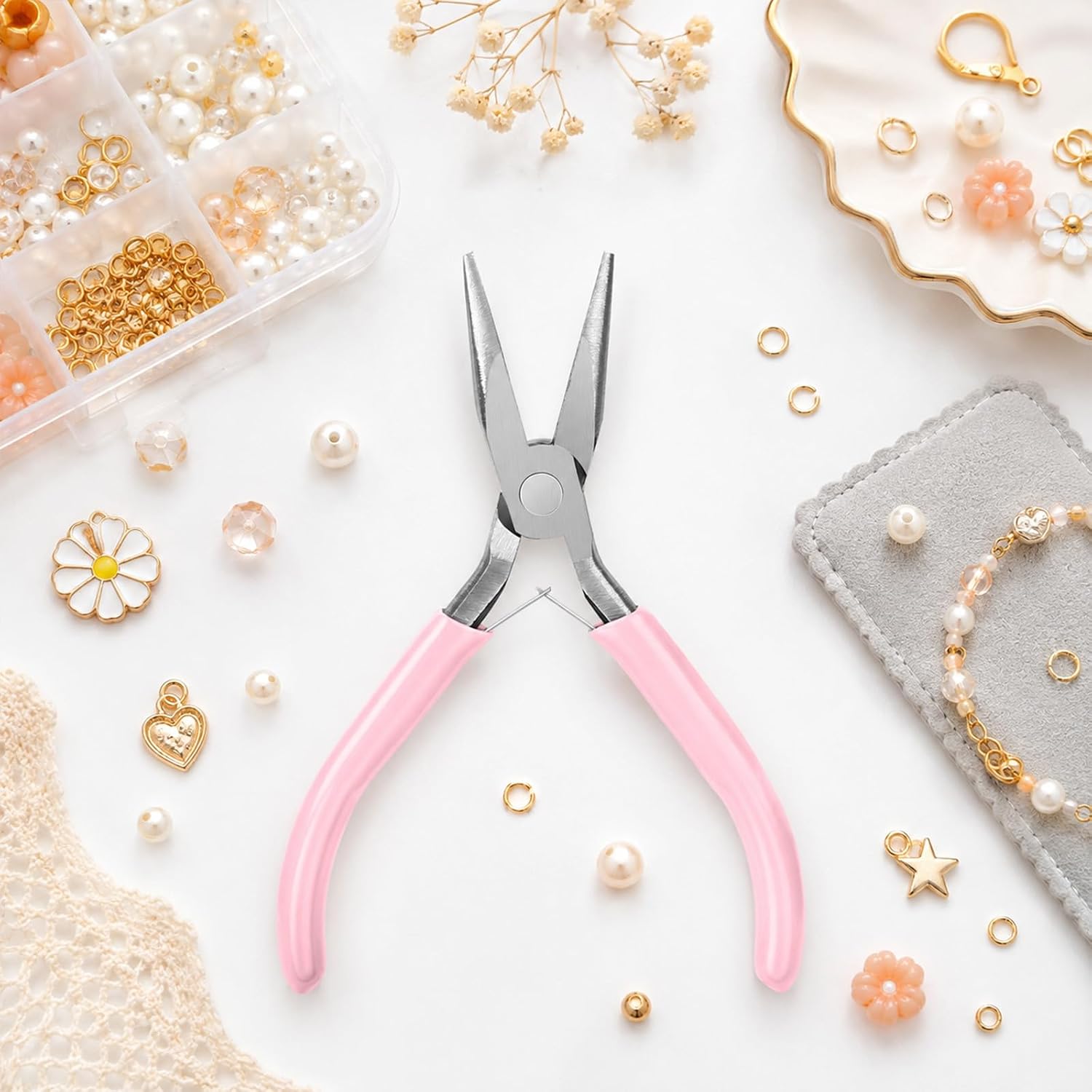 5 Inch Mini Needle Nose Plier Mini Pliers Jewelry Pliers for Jewelry Making, Comfort Grip Handle Craft Plier for Electronics Repair Supplies Wire Beading Hobby image 4