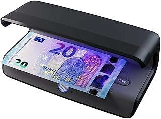Safescan 75 LED Geldscheinprüfgerät mit ultrastarkem UV- & Weißlicht - Falschgeldprüfgerät für Banknoten, Kreditkarten & Ausweise - Geldprüfer mit dreifacher Erkennung - Geldprüfmaschine