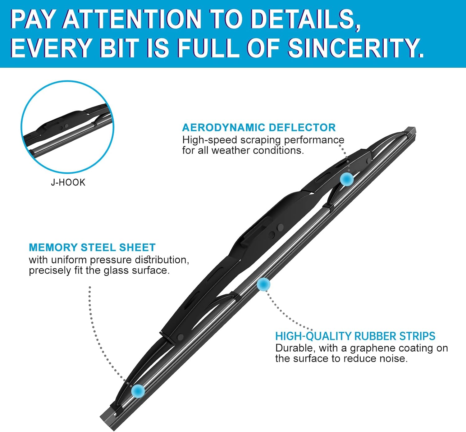 VTOGOI® 10" Rear Wiper Blades Replacement for GMC Acadia 2013-2023 Chevy Trax 2013-2023 Traverse 2018-2024 Rear Windshield Wiper Blades