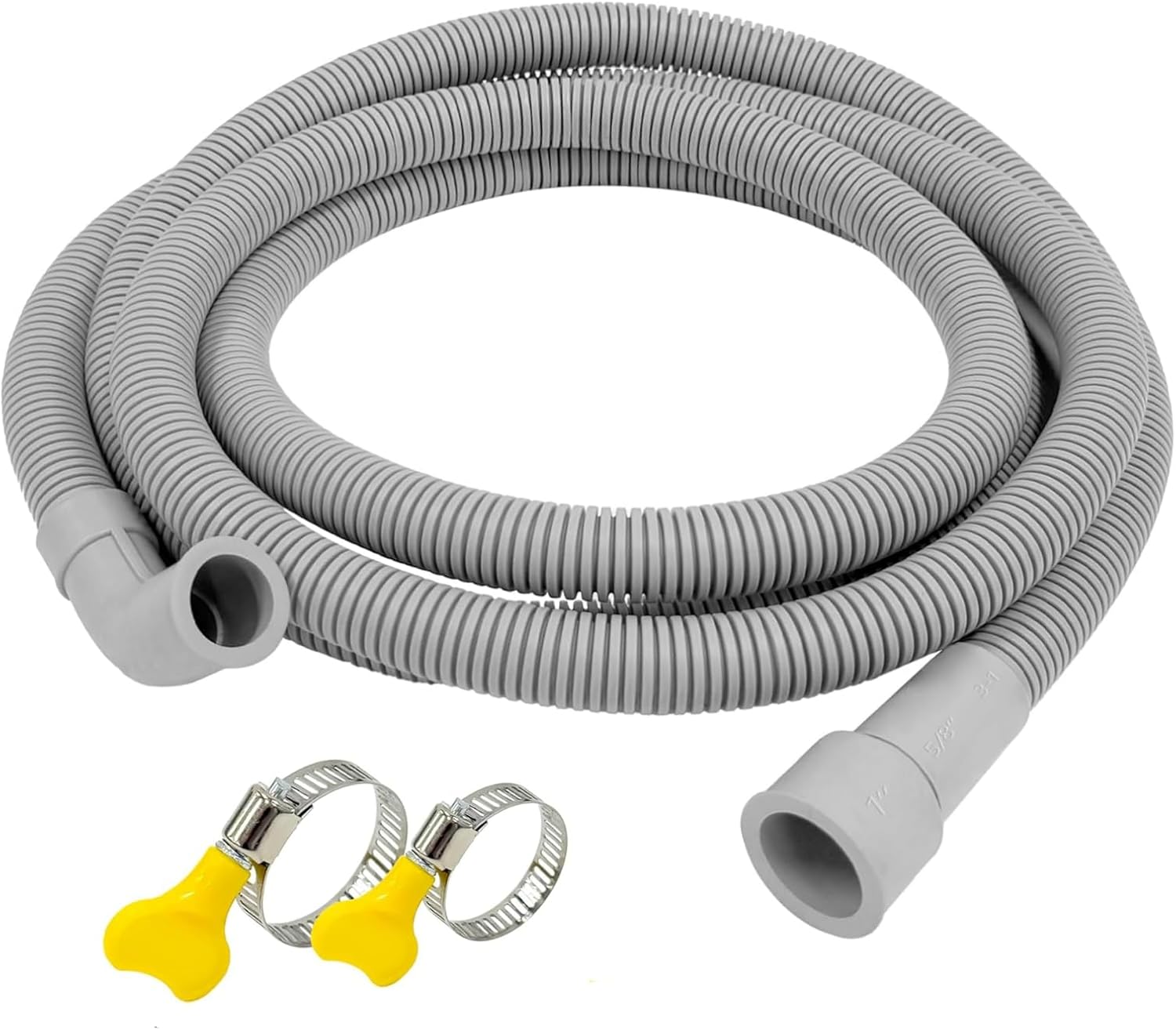 BigHead DD67-00059A DD81-02331A Dishwasher Drain Hose with 2 Hose Clamp (9.3FT) Compatible with Samsung Dishwashers Replaces DD81-02636A AP4981889 PS4222564
