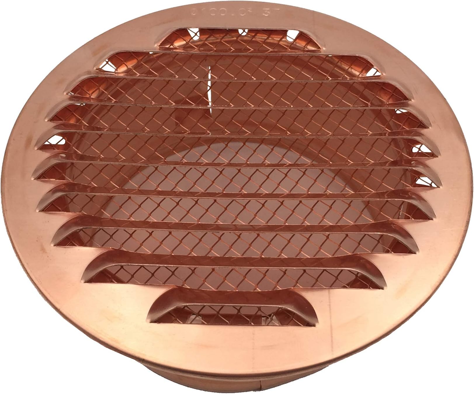 Round Copper Mesh Air Vent Grill, 100 mm