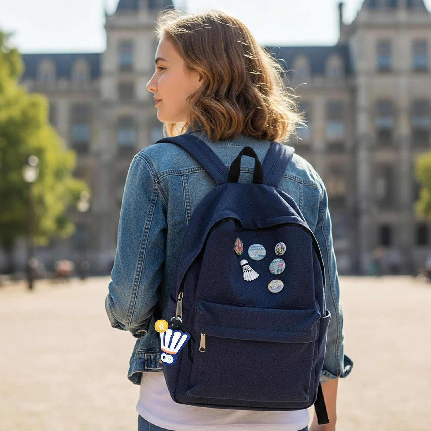 MemeChic Badminton Keychain, Cute PU Leather Shuttlecock Bag Charm & Car Keychain Holder, Gift for Badminton Lovers, Players, Women & Men - Image 5