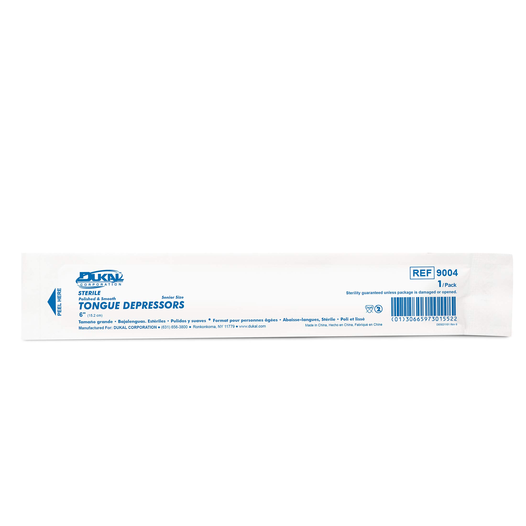 Dukal 9004-BX Tongue Depressor, Sterile, 6" (Box of 100)