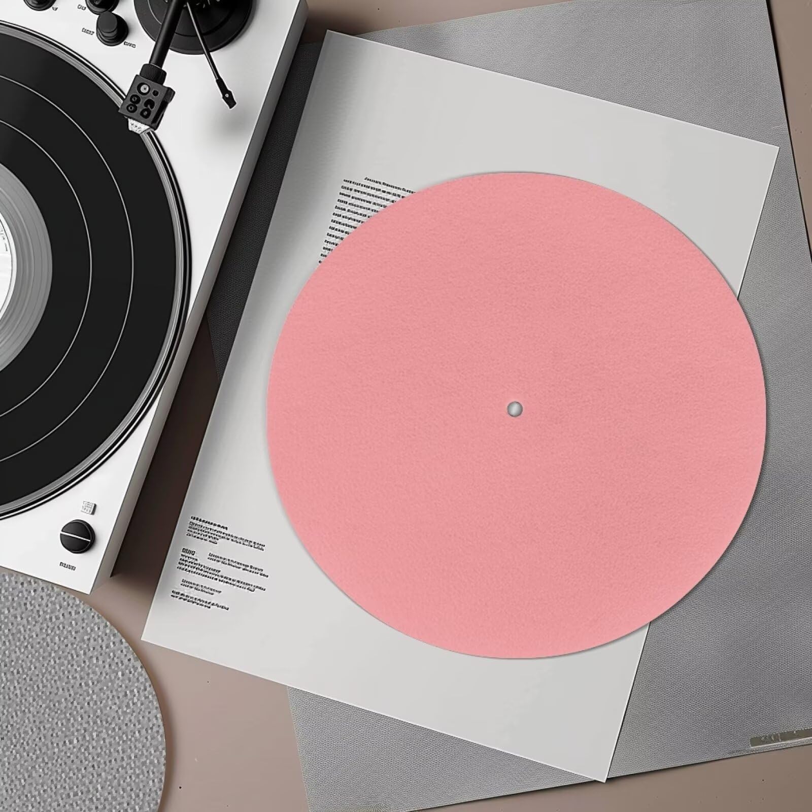 Amazon.com: Uorisanigo Turntable Mat Pink Felt Turntable Mat Anti