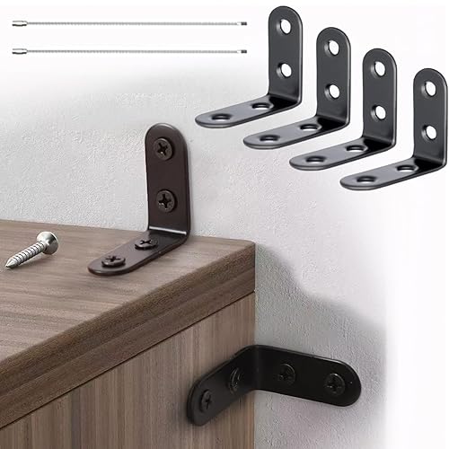 Furniture Anchors Small Aesthetic Earthquake Straps for Furniture Dresser Wall Anti-Tip Furniture Safety Anchor to Childproof and Babyproof Your