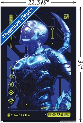 Miniatura 3 de Trends International DC Comics Movie Blue Beetle - Póster de pared biotecnológico, 34 pulgadas de largo x 22.4 W, versión premium sin marco