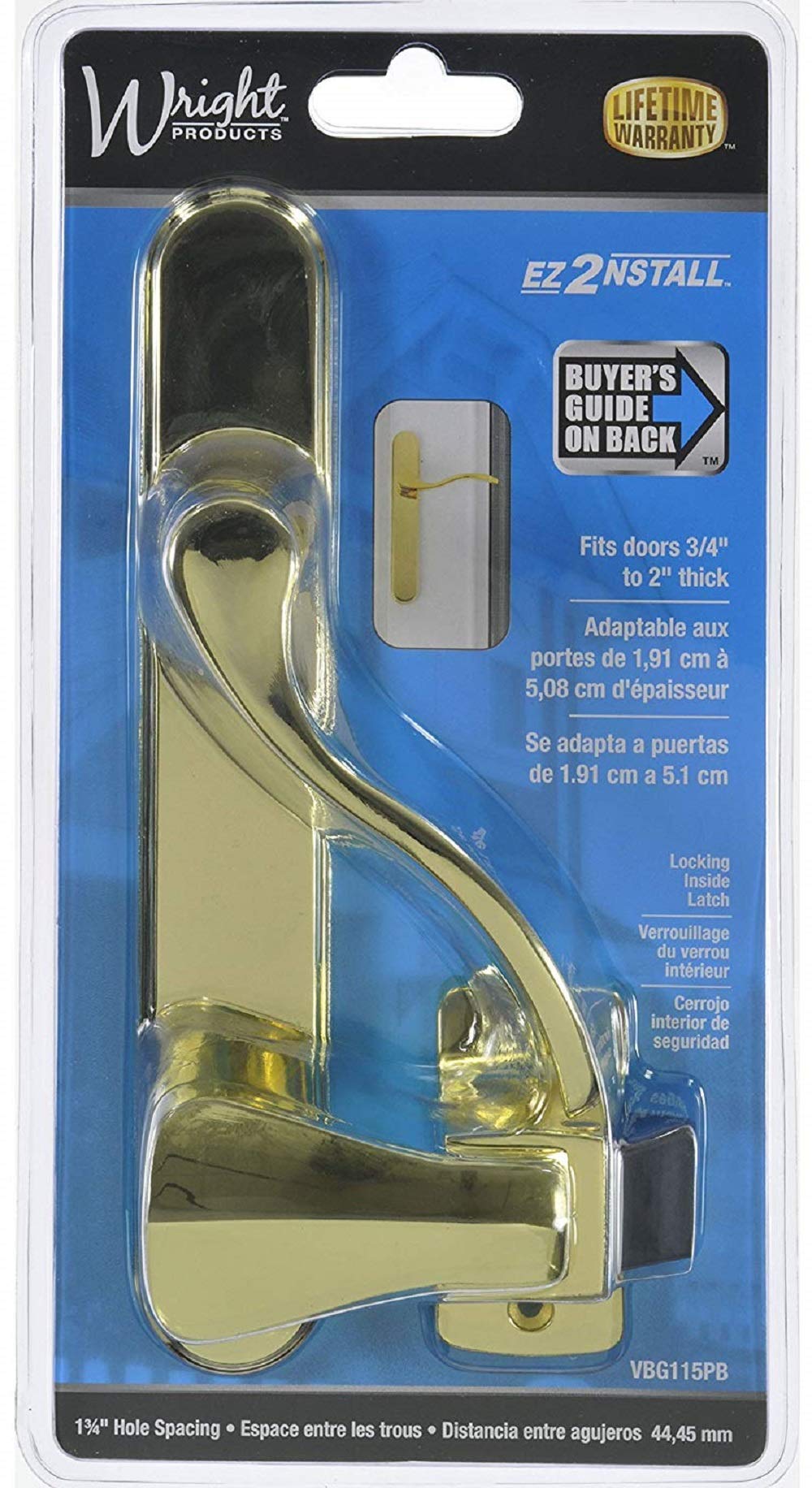 Wright Products VBG115PB, Brighton Latch, Brass