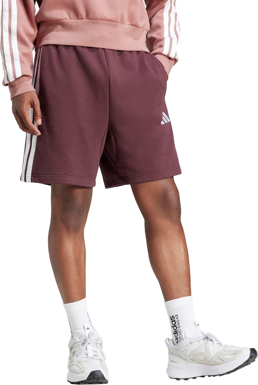 Adidas Mens Essentials 3-Stripes French Terry 7-inch Shorts - Image 3