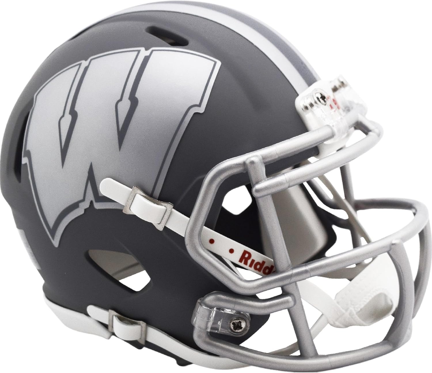 Riddell Wisconsin Badgers 2024 Slate Alternate Speed Mini Helmet - College Mini Helmets