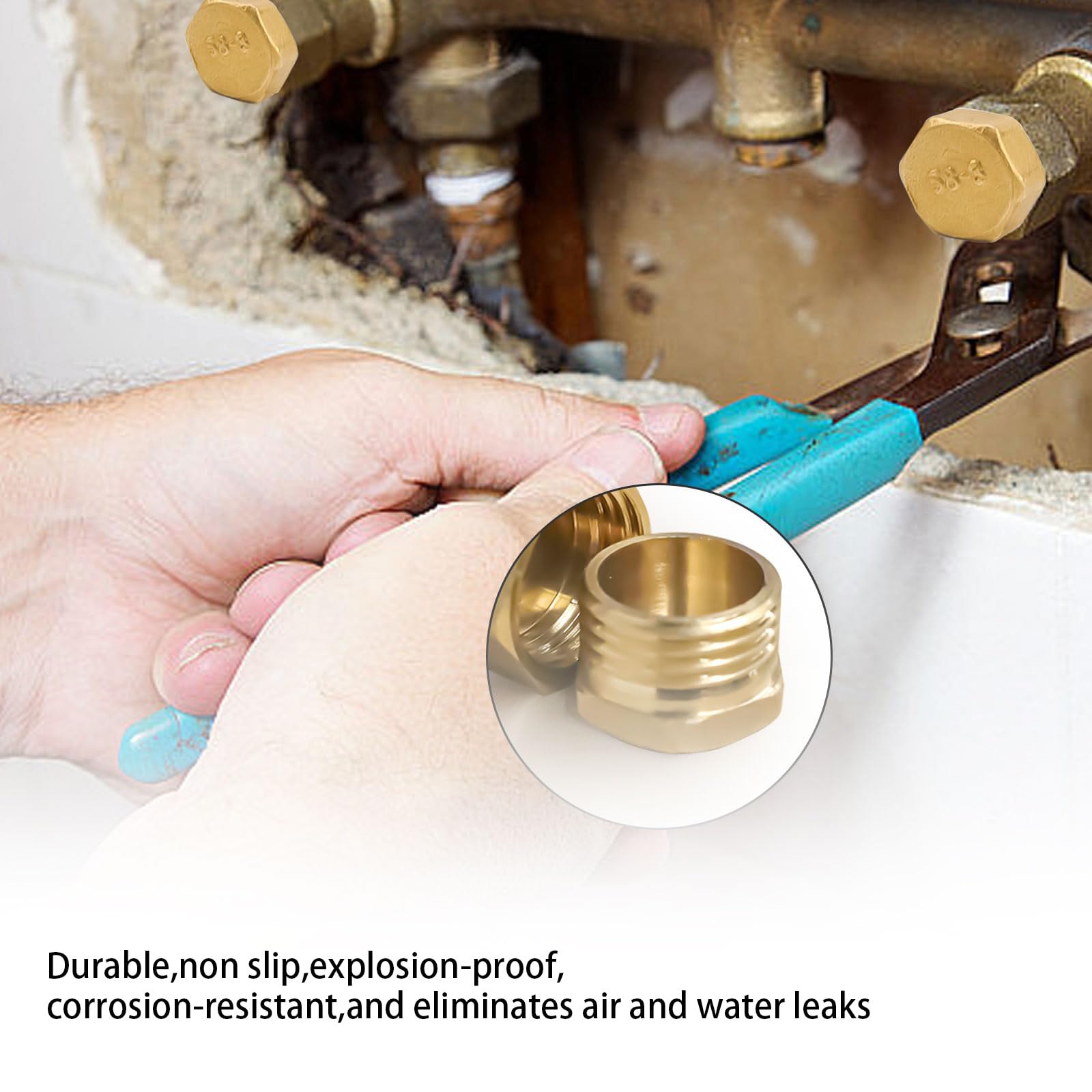 lompyeu Blindstoppen 1/2 3/4 inch, 14 stuks blinde stops, waterleiding, buitendraad en binnendraad voor buisaansluiting badkamer, verwarming en drinkwaterinstallatie, watersystemen