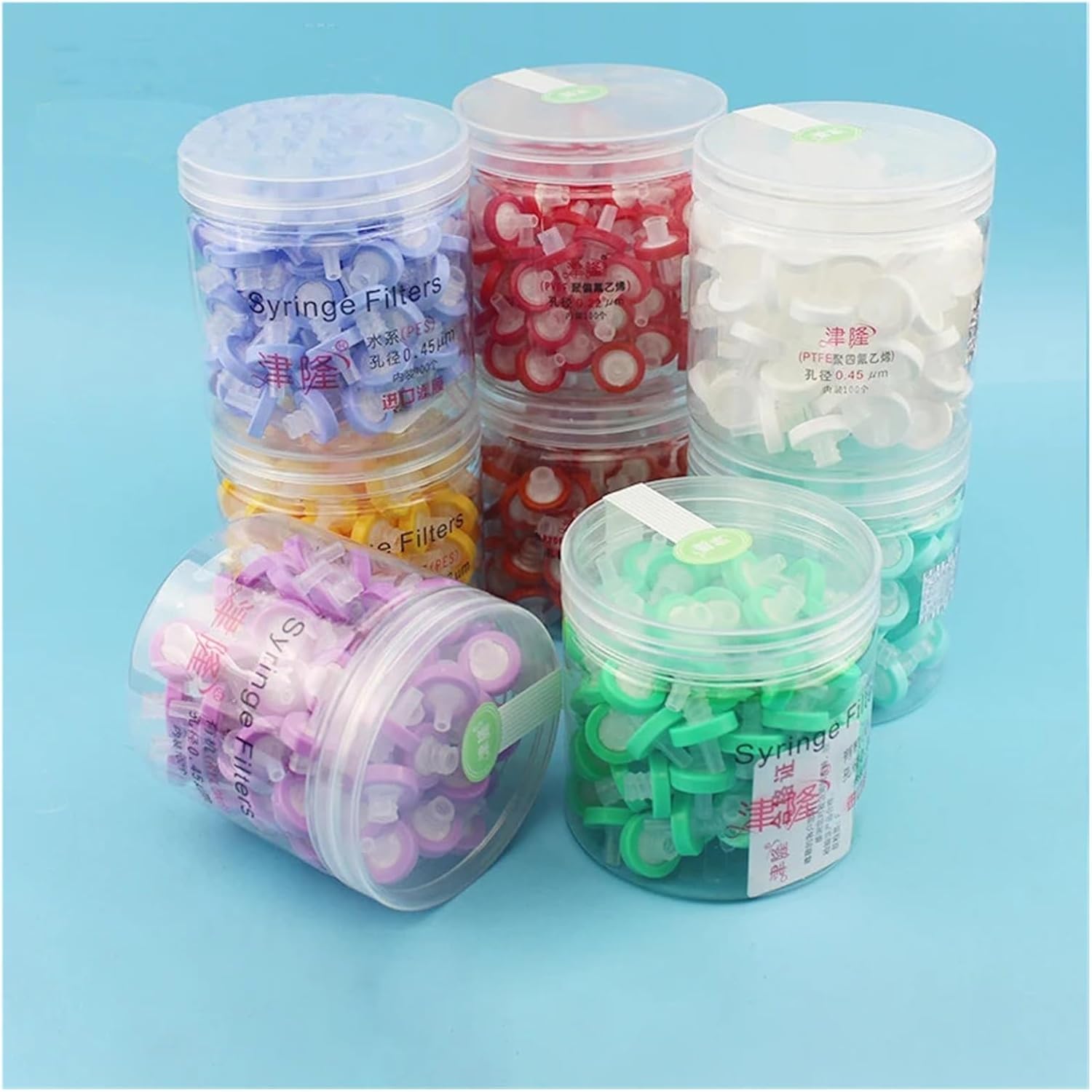 100pcs/box Disposable 13mm/ 25mm MCE/Nylon/PTFE Needle Filter, 0.22/0.45um Millipore Membrane Syringe Filter Lab Equipment(25mm 0.22um PES)