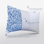OSBED Shredded Memory Foam Pillows King Size Set of 2, Cooling Pillows for Sleeping 2 Pack, Adjustable Loft Bed Firm or Soft Pillows for Side, Back, Stomach, Hot Sleepers (20"x 36")