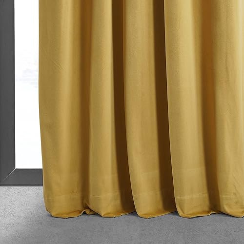 Miniatura 7 de HPD Half Price Drapes - Cortinas blackout de terciopelo, con bloqueo total de calor y luz, para sala de estar y dormitorio (1 panel), 50 pulgadas de