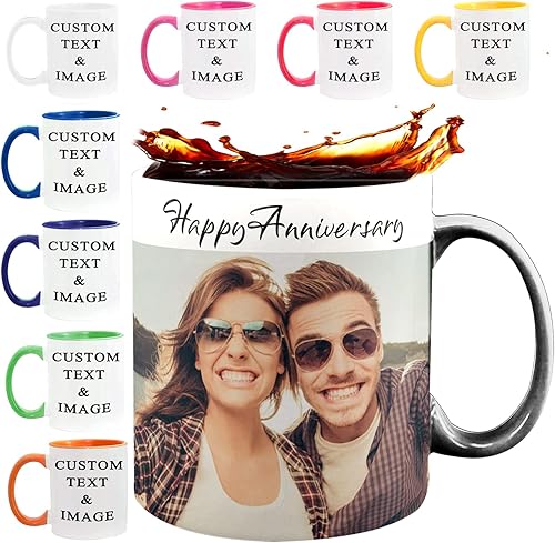 Juego de tazas personalizadas con imagen y nombre tazas personalizadas de porcelana a juego para compromiso de boda, San Valentín, tazas únicas de disponible en Yaxa Costa Rica