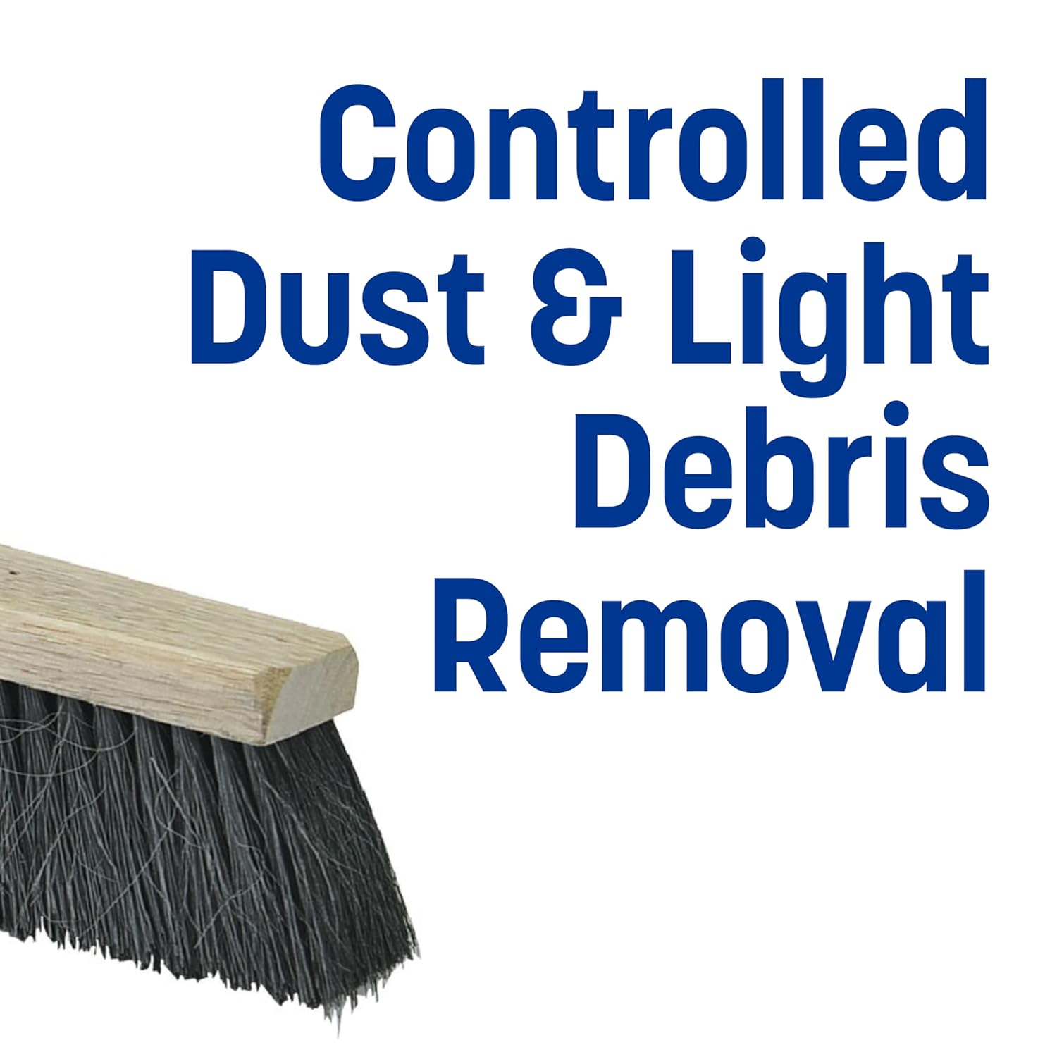 SPARTA Flo-Pac Horsehair-Blend Blend Sweep, Floor Sweep for Cleaning, 24 Inches, Black