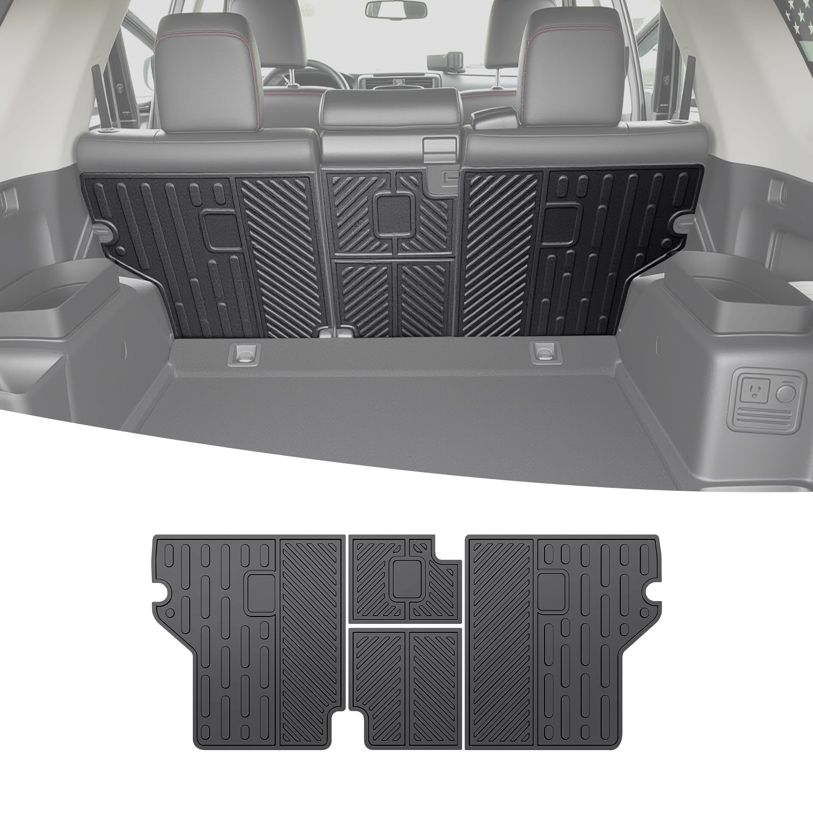 Photo 1 of Titibett Back Seat Mats Fit for 2013-2024 Toyota 4Runner Seat Back Protector Compatible with 4Runner 5-Seat 2nd Row Interior Accessories Floor Mats Trunk Liner, 4PCS