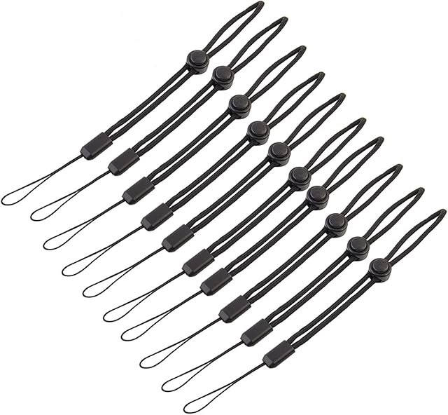 DONGKER 10Pcs Wrist Strap, Paracord Lanyard Adjustable w/Push Button for Flashlight Cellphone Cameras Keychain Keys Phone Prevent Lost